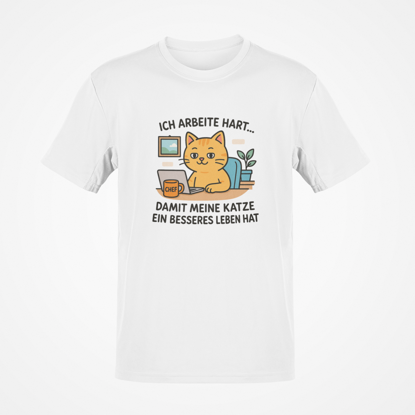 Ich Arbeite hart damit meine Katze ein besseres Leben hat - Unisex T-Shirt